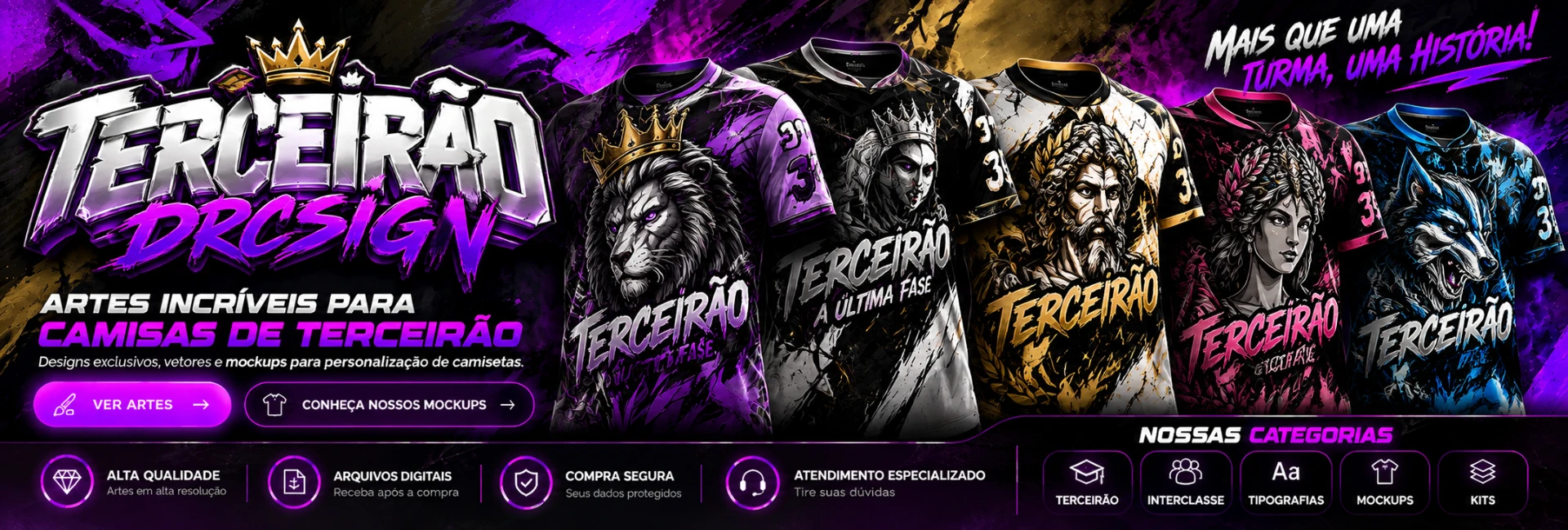 Terceirão DrcSign — artes incríveis para camisas de terceirão, designs exclusivos, vetores e mockups